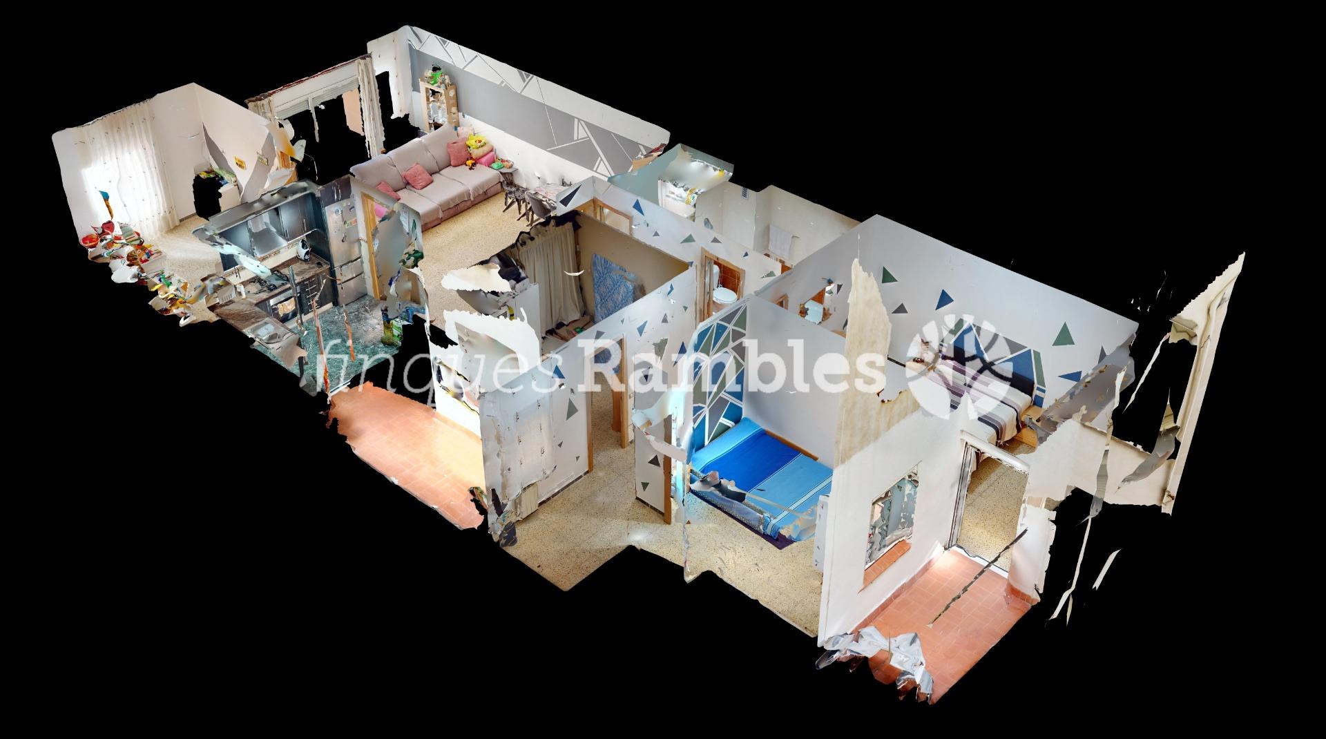 Amplio piso de 4 habitaciones en el centro de Vilanova del Camí